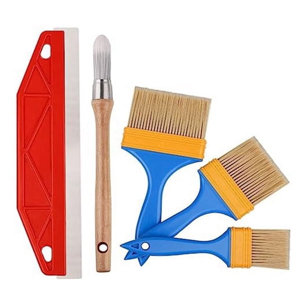 Juego de herramientas de pincel para recortar, pinceles de borde de pintura para paredes, pintura decorativa redonda para el hogar