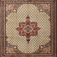 thumbnail image 1 of Ahgly Company Machine Washable Indoor Square Traditional Red Brown Area Rugs, 7' Square, 1 of 7