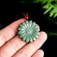 thumbnail image 3 of HOOUN Pendentif Jade Jadeite Naturel pour Femmes, Pendentif Tournesol Vert Cadeau, 3 of 4