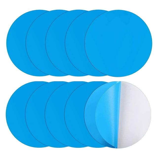 Patches de Réparation Auto-Adhésifs pour Piscines, Lot de 10 Kits de Réparation en PVC, Réparation sous-Marine Auto-Adhésive pour Piscine