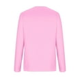 thumbnail image 5 of Cavosen Crew Neck Sweatshirts for Women Pullover Fashion Sweatshirts Long Sleeve Plain Cute Sweatshirts Tunic Waist Cozy Boyfriend Preppy Tops Casual Lightweight Fall Winter Outfits Pink XL, 5 of 5