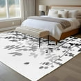 thumbnail image 4 of Large Area Rugs for Living Room Bedroom, Black Leaves 5'x8' Rug Washable Carpet Runner Indoor Outdoor, Summer Botanical Non Slip Floor Mats Rug for Kitchen, Bathroom, 4 of 8