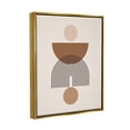 thumbnail image 4 of Stupell Industries Brown & Beige Shapes Abstract Painting Gold Floater Framed Art Print Wall Art, 25 x 31, 4 of 10