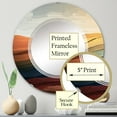 thumbnail image 3 of Designart "horizon Bold And Expressive Mountains I" Modern Round Wall Mirror - Landscapes Oval Printed Decorative Oversized Mirror - Multiple Color Options, 3 of 4