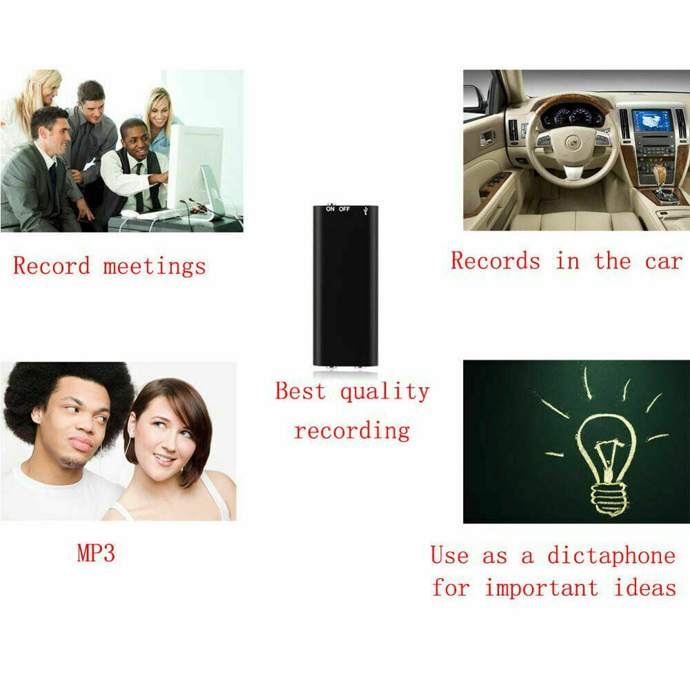 HOT Mini Spy Audio Recorder Voice Activated Listening Device 96 Hours 8GB Bug US 