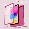 thumbnail image 7 of JETech Kids Case for iPad (A16) 11th/10th Generation (2025/2022) with Built-in Screen Protector, Shockproof Full-Body Handle Stand Tablet Protective Cover (Plum), 7 of 7