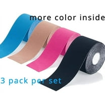3 Pack Kinesiology Tape, Water Resistant Muscle Support Adhesive Sport Tape for Pain Relief, Cotton Elastic Athletic Tape for Joints, Knee, Ankle, Shoulder, Wrist - Tan 1 inch 16.25 foot