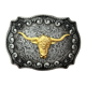 thumbnail image 1 of Hebilla de cinturón de caballo, hebilla de cinturón de rodeo de Texas de vaquero occidental de toro de cuerno largo para hombres y mujeres, 1 of 2
