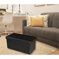 thumbnail image 2 of Jessar Repose-pieds - Pouf / Rangement, Rectangulaire, de la Collection Acadia, Noir, 2 of 2
