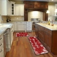 thumbnail image 5 of Christmas Kitchen Mats, Non-Slip Floor Rugs, Absorbent L-Shaped Kitchen Mat Set for Holiday Decor, Polyester Fiber Material, Machine Washable, Cushioned Anti-Fatigue, Durable and Easy to Clean, 5 of 6
