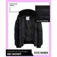 thumbnail image 2 of Abrigo de invierno acolchado con estampado de burbujas Steve Madden Heavyweight, 2 of 7