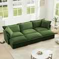 thumbnail image 3 of Gewnee Chenille Cream Deep Seat Oversized 3-Seat Sofa Couch With 3 Ottomans, Sleeper Sofa Bed Home Theater Sofa For Living Room, 3 of 22