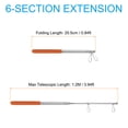 thumbnail image 2 of Uxcell Telescopic Handheld Flagpoles 4 Feet Portable Pole 6 Sections Orange, 2 of 6