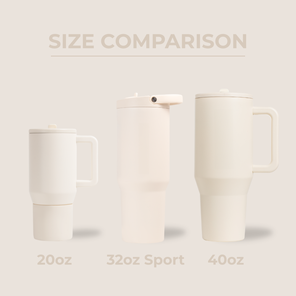 HydroJug Sport 32 oz Insulated Water Bottle with Flip Straw, Cream photo 3
