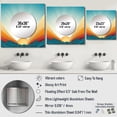 thumbnail image 4 of Designart "Bold Graphic Sunset Teal And Orange" Modern Geometric Square Mirror Wall Decor Modern - Large Teal Square Bathroom Mirror - Square Printed Wall Mirror Art, 4 of 5