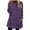 Purple, variant on Women's Mid-Length Star Print Pullover, Double-Sided Fleece Hoodie, Loose Fit Round Neck Sweatshirt, Cozy Plush Long Sleeve Top, Kangaroo Pocket Casual Loungewear Purple XXL