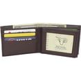 thumbnail image 6 of Mens Wallet RFID Genuine Leather Bifold Wallets For Men, 3 ID Windows 12 Card Holders Gift Box Brown, 6 of 8
