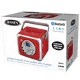 thumbnail image 4 of Jensen CD-555RS Red CD Bluetooth Boombox Sistema de música Bluetooth portátil con reproductor de CD +CD-R/RW y radio FM con entrada auxiliar y conector para auriculares Edición limitada (rojo), 4 of 5