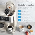 thumbnail image 5 of AIRMSEN 12-Cup Drip Coffee Maker with K Cup Combo, Programmable Coffee Machine with 1-4 Cup Setting, Single Serve or Coffee Pot, Auto Shut-off, Spill-Free Spout，Ivory White, 5 of 11