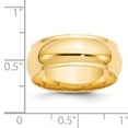 thumbnail image 2 of Primal Gold 14 Karat Yellow Gold 8mm Half Round with Edge Band Size 10, 2 of 7