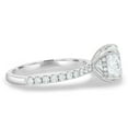 thumbnail image 3 of 2.00Ct Cushion Cut Lab-Grown Diamond Pavé Solitaire Engagement Ring, 10K White Gold, US 7, 3 of 6