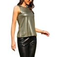 thumbnail image 4 of INSPIRE CHIC Women's Halloween Holographic Shiny Shirt Party Disco Metallic Tank Top for Women XL Golden, 4 of 6