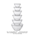 thumbnail image 4 of Food Grade Plastic Mixing Bowls Set, Ribbed PP+PET Storage Bowls with Lids, 5-Piece Stackable Unbreakable Bowls for Baking Cooking Food Storage, Dishwasher Safe for Home Kitchen, 4 of 6