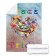thumbnail image 2 of Peace Love Pride British Shorthair with Rainbow Sunglasses LGBT LGBTQ+ Cozy Fleece Blanket Cat Lover Kitten Owner Gifts Warm Soft Throw Blanket - 01004, 2 of 5