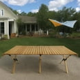 thumbnail image 2 of Portable Wooden Foldable Patio Table - Ideal For Outdoor Adventures & Indoor Dining, Camping, Picnic, Party, Travel, Bbq, Rv Solid Wood Folding Dining Natural Backyard Gathering, , Home Living Room, 2 of 5