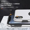 thumbnail image 4 of Case for iPhone XR, Smooth Dual Layer Hard Military Phone Case with 360 Degree Ring Stand Silicone Bumper Shockproof Protective Case (Camera Protection) Magnetic Car Holder Cover-Silver, 4 of 14