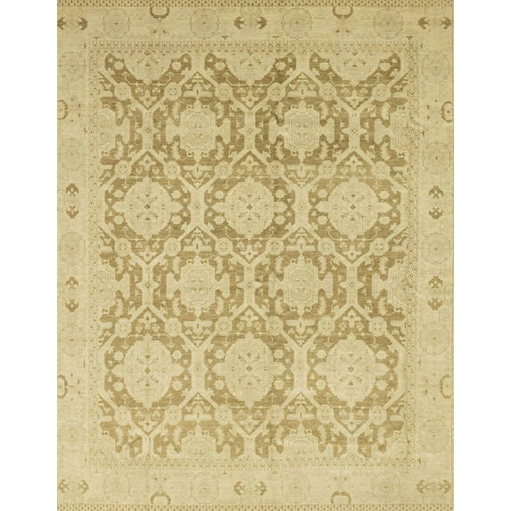 Ahgly Company Indoor Rectangle Abstract Gold Oriental Area Rugs, 2' x 4'