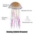 thumbnail image 3 of Unique Bargains Aquarium Jellyfish Glow Decor Fish Tank Fluorescent Jellyfish Ornament Purple 3.2"x5.9" with Suction Cup, 3 of 6