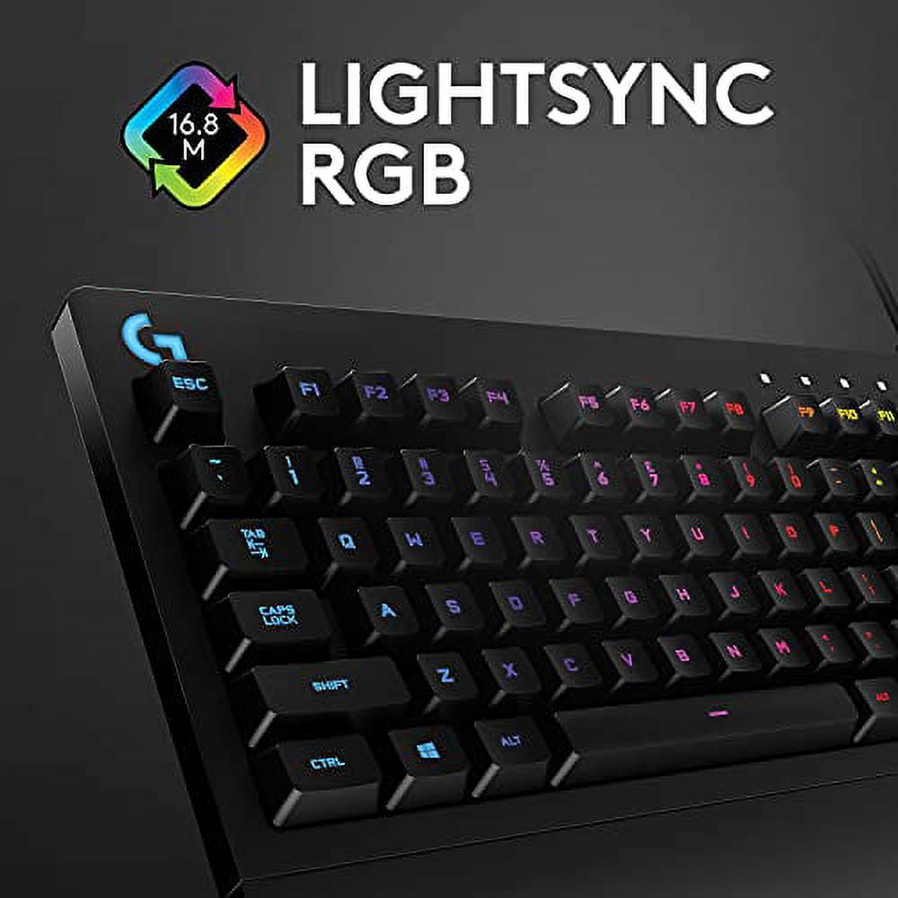 Logitech G213 Prodigy Gaming Keyboard, LIGHTSYNC RGB Backlit Keys,  Spill-Resistant, Customizable Keys, Dedicated Multi-Media Keys – Black 