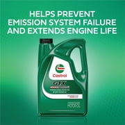 زيت محرك Castrol GTX High Mileage 10W-40 Synthetic Blend ، 5 Quarts