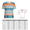 thumbnail image 2 of The Blue Tribe Womens Tops Women's Fashion Casual Short Sleeve Flower Print Round Neck Pullover Top Blouse, 2 of 7
