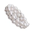 thumbnail image 1 of tredstone Exquisite Pearl Rhinestone Stretch Bracelet for Bridal Wedding Prom Women s Fashionable Accessory White 2 Row 1Set, 1 of 6