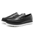 thumbnail image 3 of CMR CHAMARIPA Elevator Sneakers Black Leather Height Increasing Breathable Sneakers 6CM | 2.36 Inches, 3 of 9