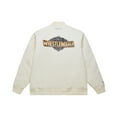thumbnail image 3 of Men's Mitchell & Ness Cream WrestleMania 41 Logo Full-Zip Satin Jacket, 3 of 7
