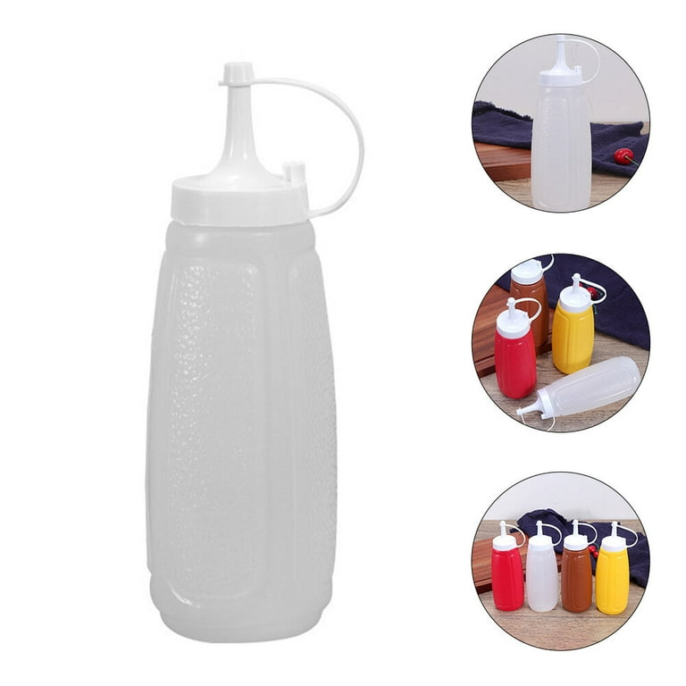 480/240ml Condiment Squeeze Bottles Durable Plastic Squeeze Squirt Bottle  for Ketchup BBQ Sauces Syrup Condiments Dressings