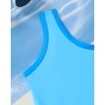 thumbnail image 6 of Kucnuzki 7T Big Girl Swimsuit Set 8T Child Gilrs Bathing Suit Color Block Top Swimming Skirt with Shorts 2pcs Bikini Set Summer Beach Breathable Tankini Set Blue, 6 of 9