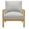 thumbnail image 4 of Orlean Outdoor Patio Eucalyptus Wood Lounge Armchair, 4 of 7