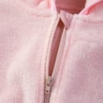 thumbnail image 4 of GYRATEDREAM Toddler Boys Girls Bear Ears Shape Fleece Warm Hoodies Clothes Zip-up Light Jacket Tops Sweatshirt Outwear for 1-6Y Pink, 4 of 10