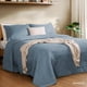 thumbnail image 2 of Colcha Ligera Dreamlab con 2 Fundas de Almohada Matrimonial 210x240 cm Azul Mezclilla, 2 of 8