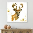 thumbnail image 3 of Designart 'Abstract Portrait Of Deer With Big Horns' Farmhouse Framed Art Print, 3 of 4