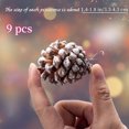 thumbnail image 2 of Christmas Pine Cones Ornament,9 Pieces Pine Cones with String,Bulk Winter Hanging Christmas Decoration,Pine Cone Pendant Crafts for Xmas Tree Gift Tag Party Festival,1.4-1.8 in, 2 of 8