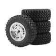 thumbnail image 2 of Fiocias 4 Pieces RC Car Tires Upgrade RC Wheel Parts Accessory Rubber Tire High Elastic Improved Vehicle Stability Suitable for Off Road DIY Modified Home Dec Titanium, 2 of 8