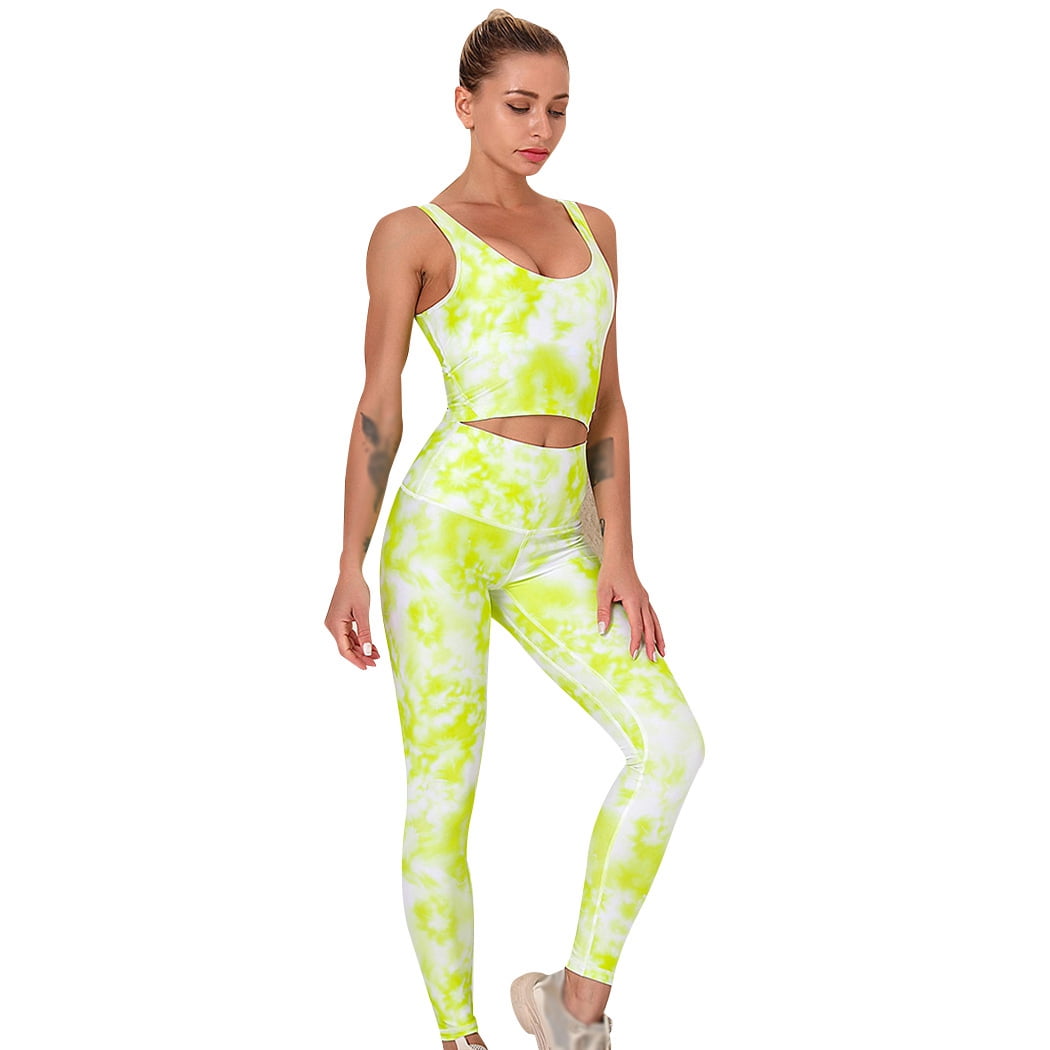 Nobrand Lady Workout Clothes Set Breathable Quick Dry Yoga Vest Workout Running Tights Other