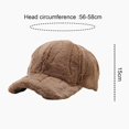 thumbnail image 4 of D GROEE Peaked Fluffy Baseball with Wide Brim Solid Color Uv proof Sun Peaked Hat for Women, 4 of 6