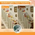 thumbnail image 4 of Guvpev 5.8FT Fall Garland for Mantle, Artificial Autumn Hanging Maple Leaf Garland with Lights, Berry & Pine Cone, Thanksgiving Farmhouse Harvest Decorations for Home, Front Porch, Fireplace, Holiday, 4 of 14