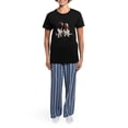 thumbnail image 4 of CafePress - Basset Hounds Women's Dark Pajamas - Women's Short Sleeve Print T-Shirt and Pants Dark Cotton Pajama Set, 4 of 7